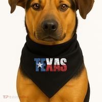 Texas | distressed Texas Flag USA-Made Doggie Bandana thumb 1