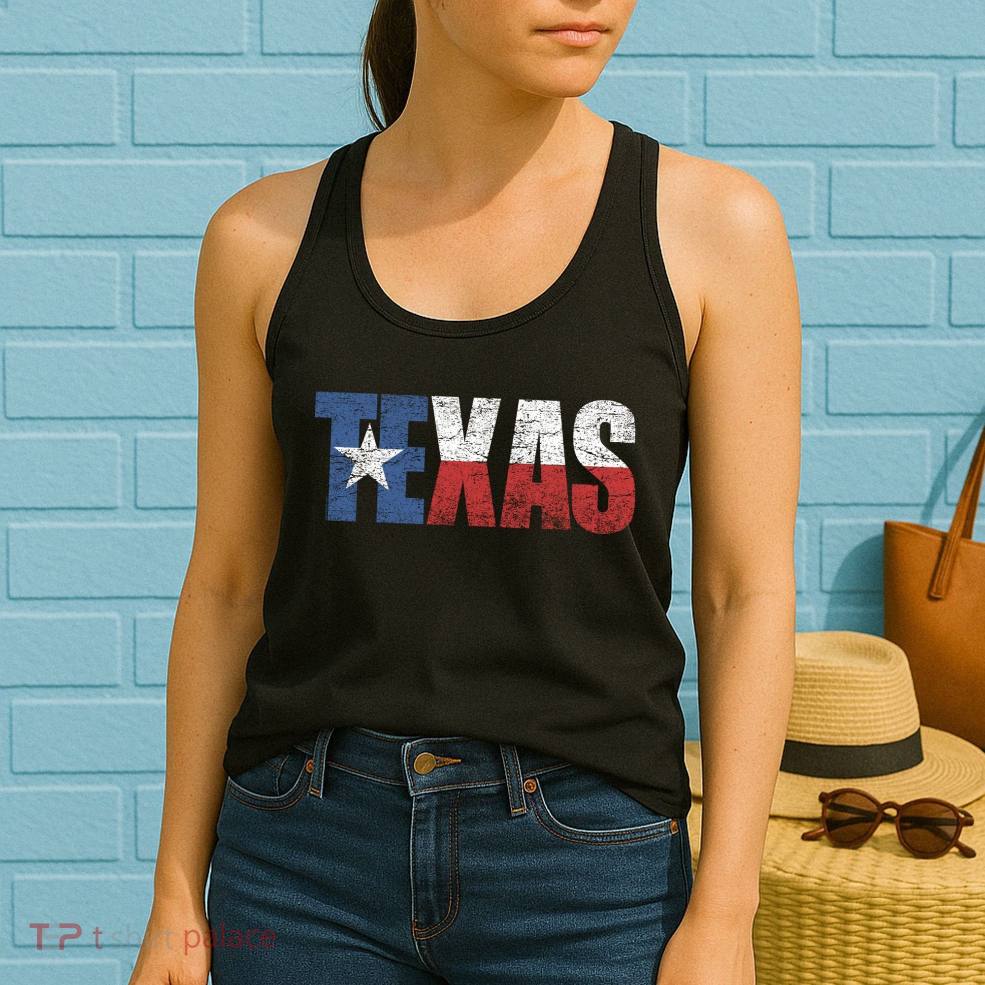 Texas | distressed Texas Flag Women's Tank Top