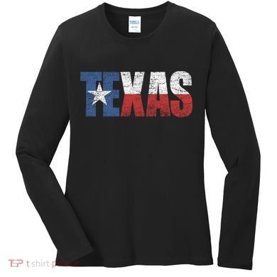 Texas | distressed Texas Flag Women's Long Sleeve Shirt
