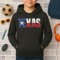 Texas | distressed Texas Flag Kids Hoodie thumb 2