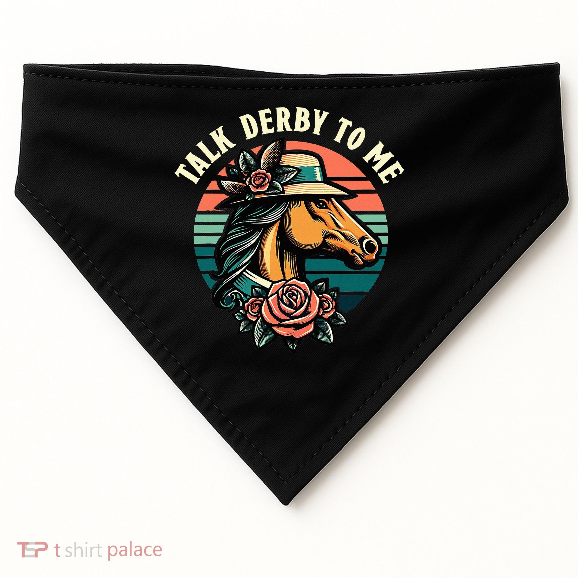 Talk Derby To Me Funny Racing Horse USA-Made Doggie Bandana