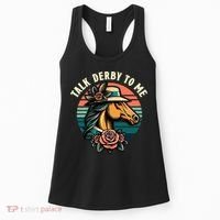 Talk Derby To Me Funny Racing Horse Women's Tank Top thumb 0