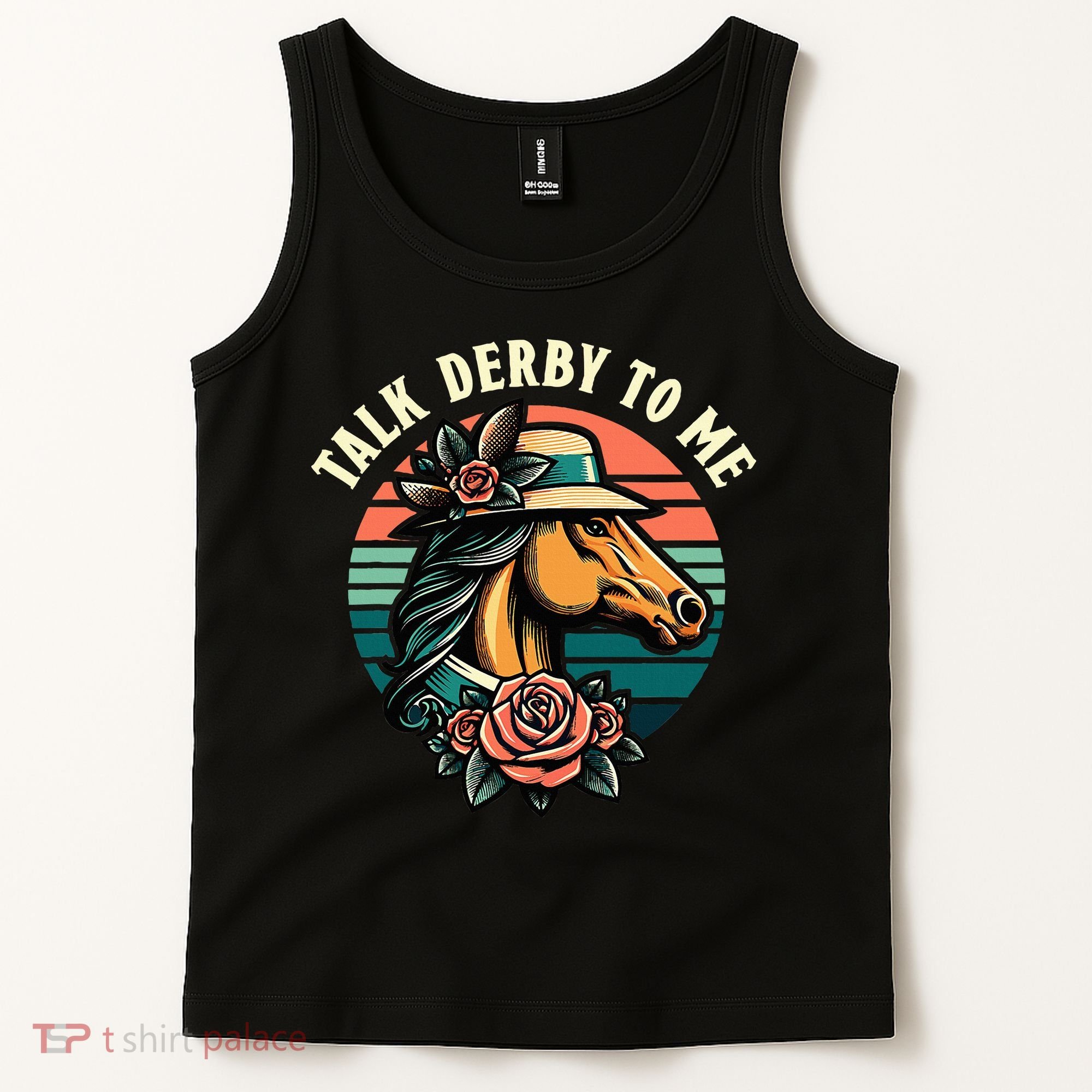 Talk Derby To Me Funny Racing Horse Tank Top