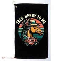 Talk Derby To Me Funny Racing Horse Golf Towel thumb 0