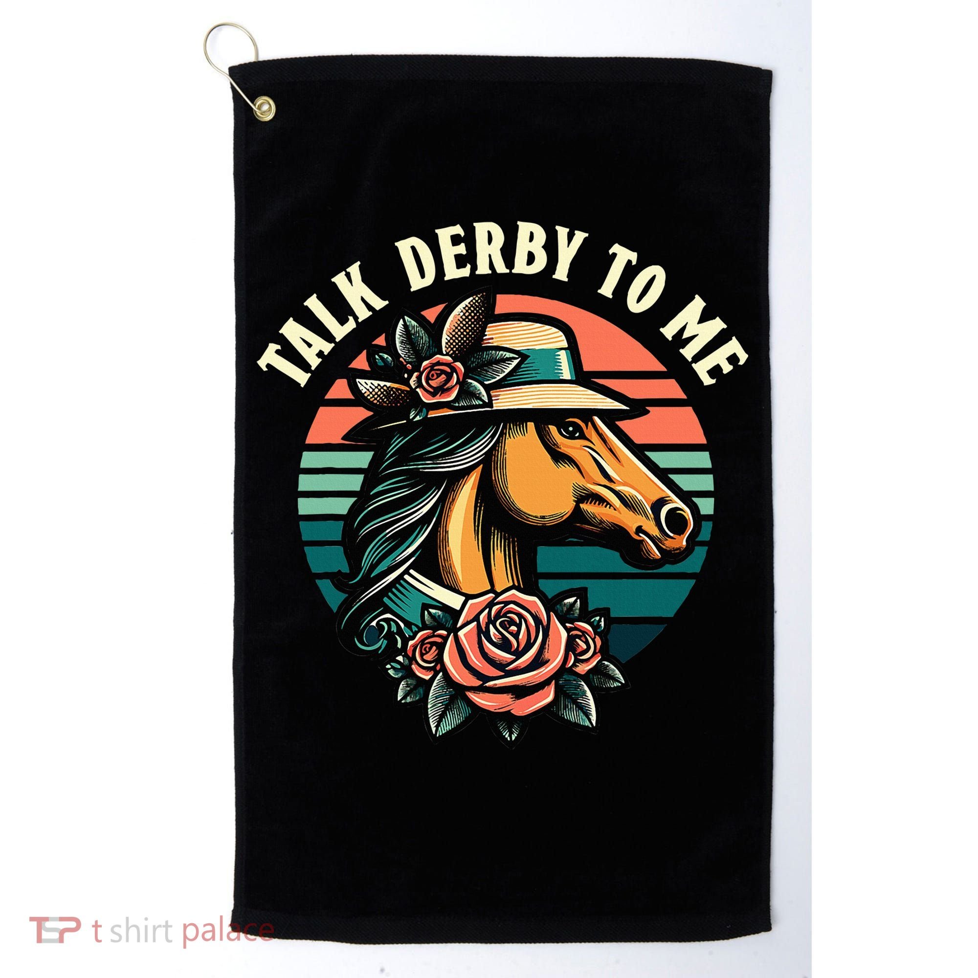 Talk Derby To Me Funny Racing Horse Golf Towel
