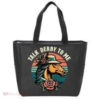 Talk Derby To Me Funny Racing Horse Tote Bag thumb 0