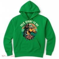 Talk Derby To Me Funny Racing Horse Hoodie thumb 0