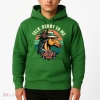Talk Derby To Me Funny Racing Horse Hoodie thumb 2