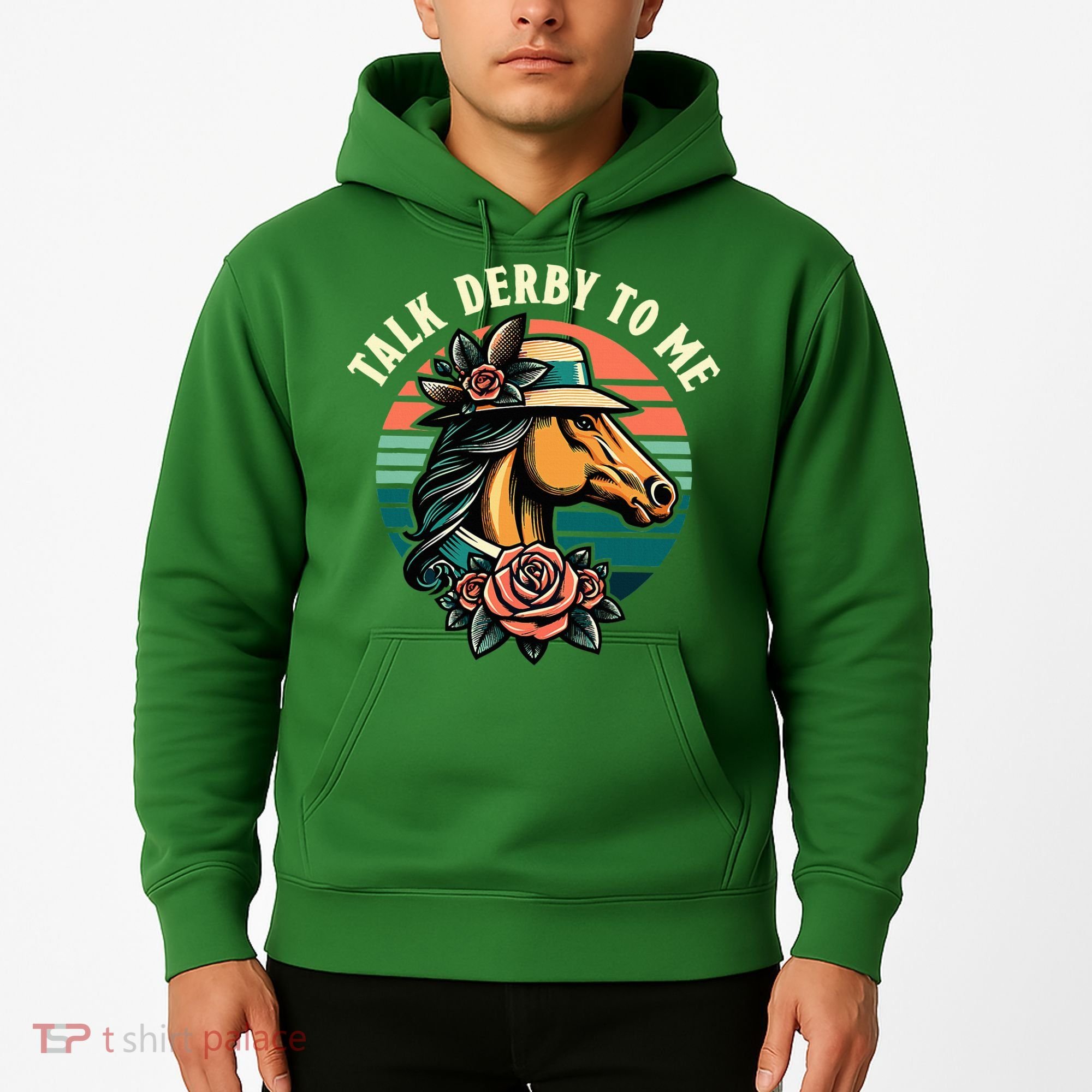 Talk Derby To Me Funny Racing Horse Hoodie