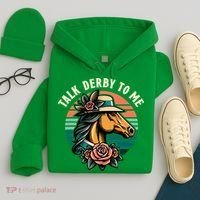 Talk Derby To Me Funny Racing Horse Hoodie thumb 4