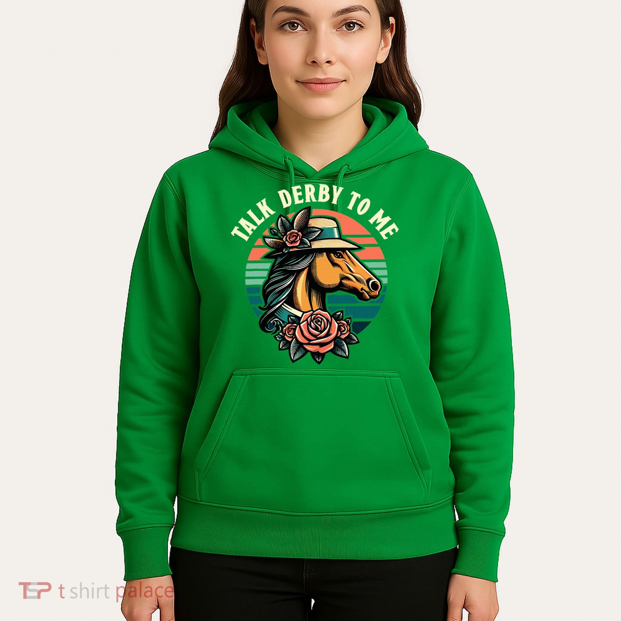Talk Derby To Me Funny Racing Horse Hoodie