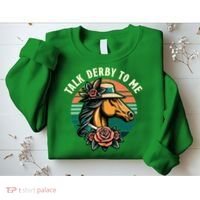 Talk Derby To Me Funny Racing Horse Sweatshirt thumb 2