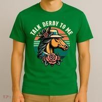Talk Derby To Me Funny Racing Horse T-Shirt thumb 3