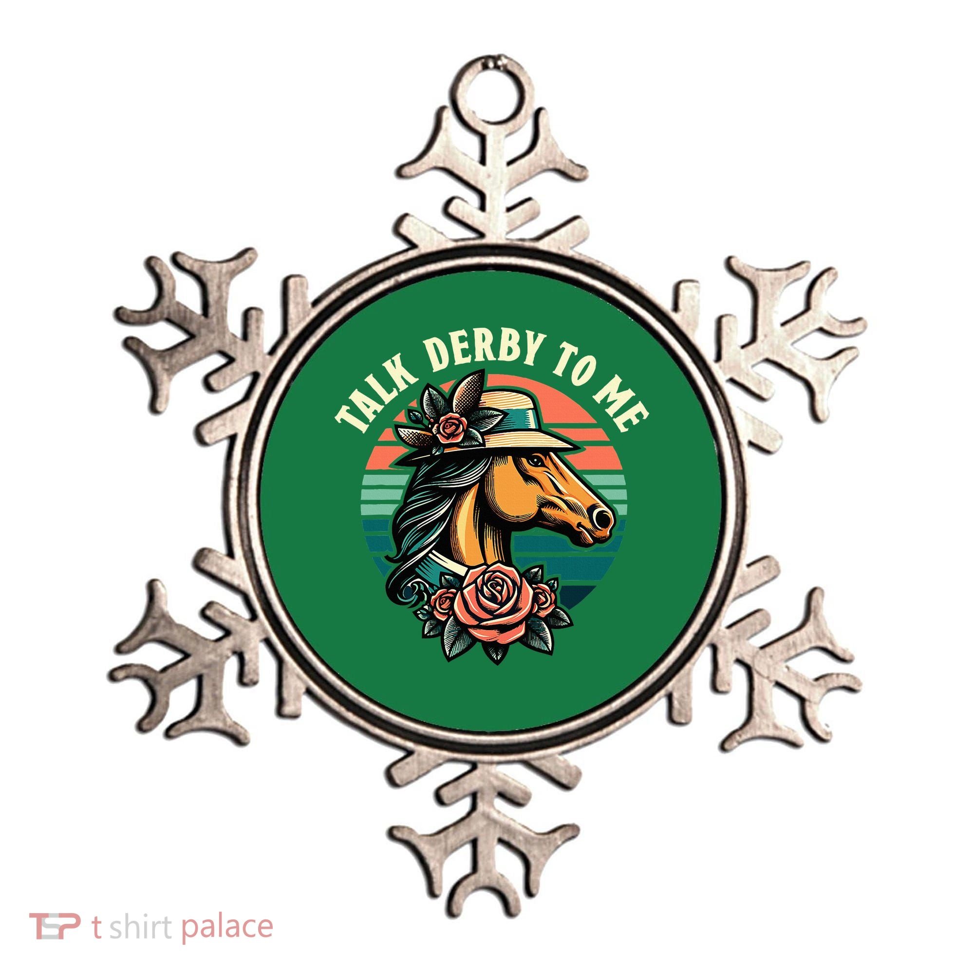 Talk Derby To Me Funny Racing Horse Ornament