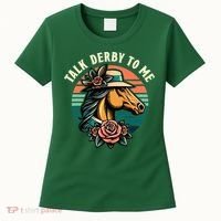 Talk Derby To Me Funny Racing Horse Women's T-Shirt thumb 0