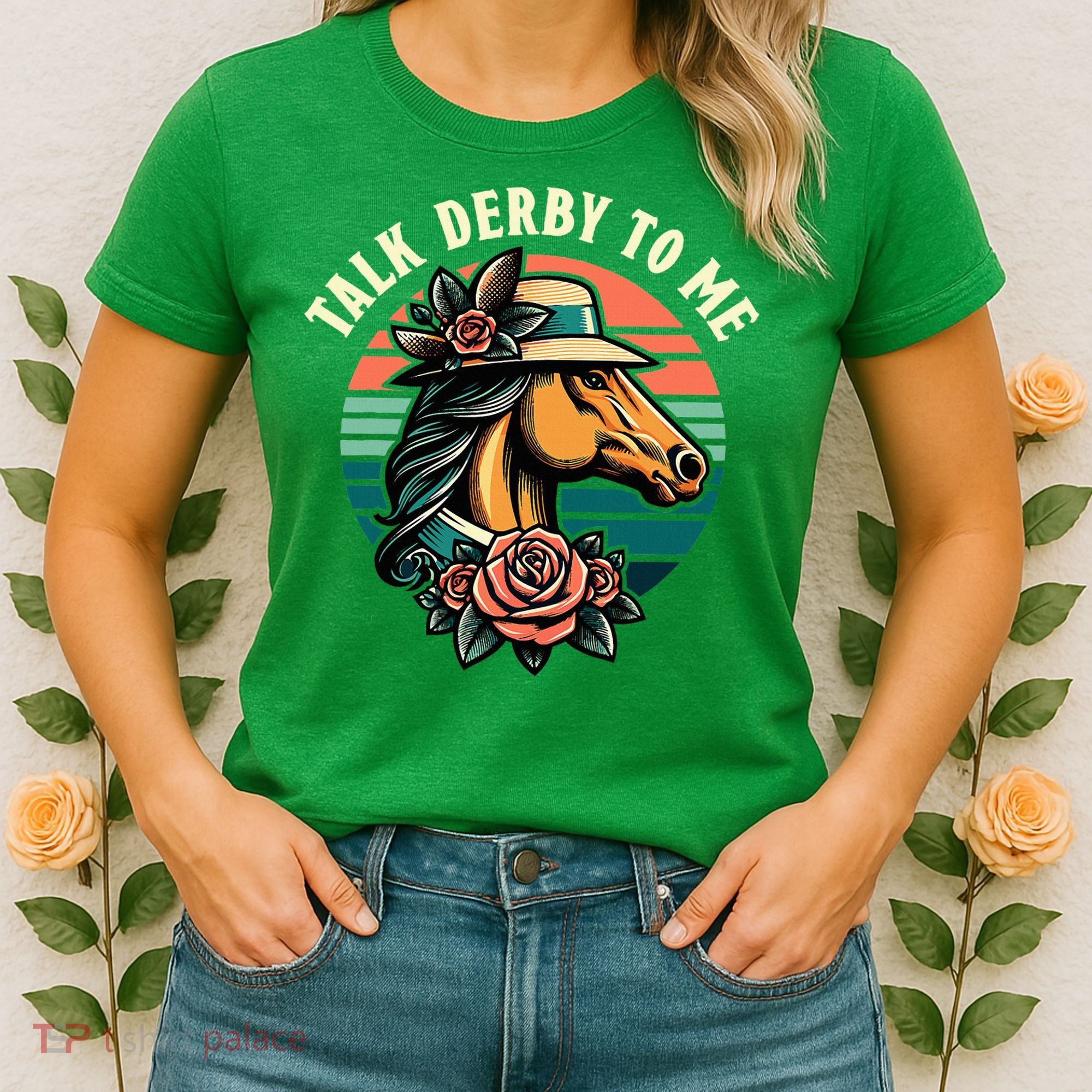 Talk Derby To Me Funny Racing Horse Women's T-Shirt