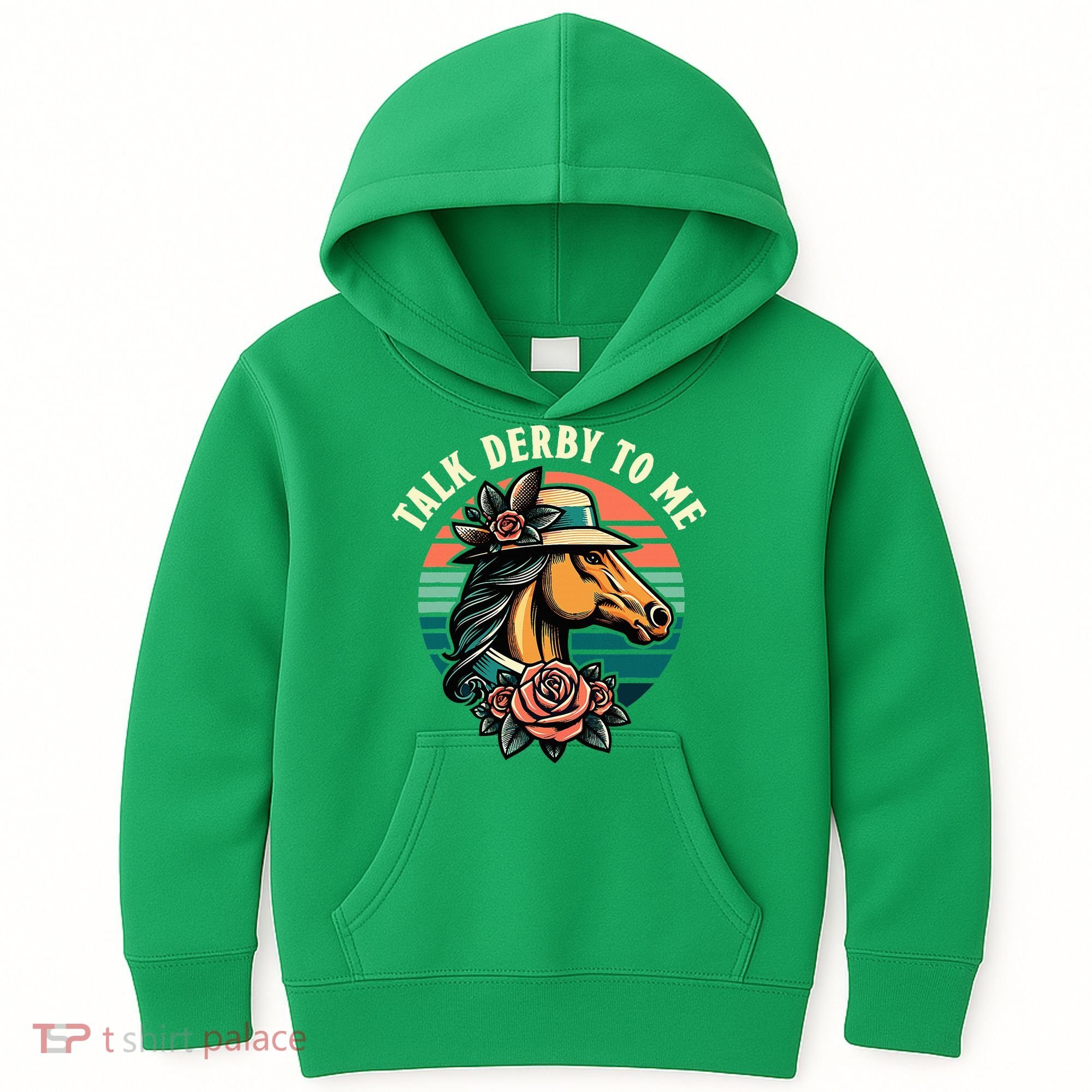 Talk Derby To Me Funny Racing Horse Kids Hoodie