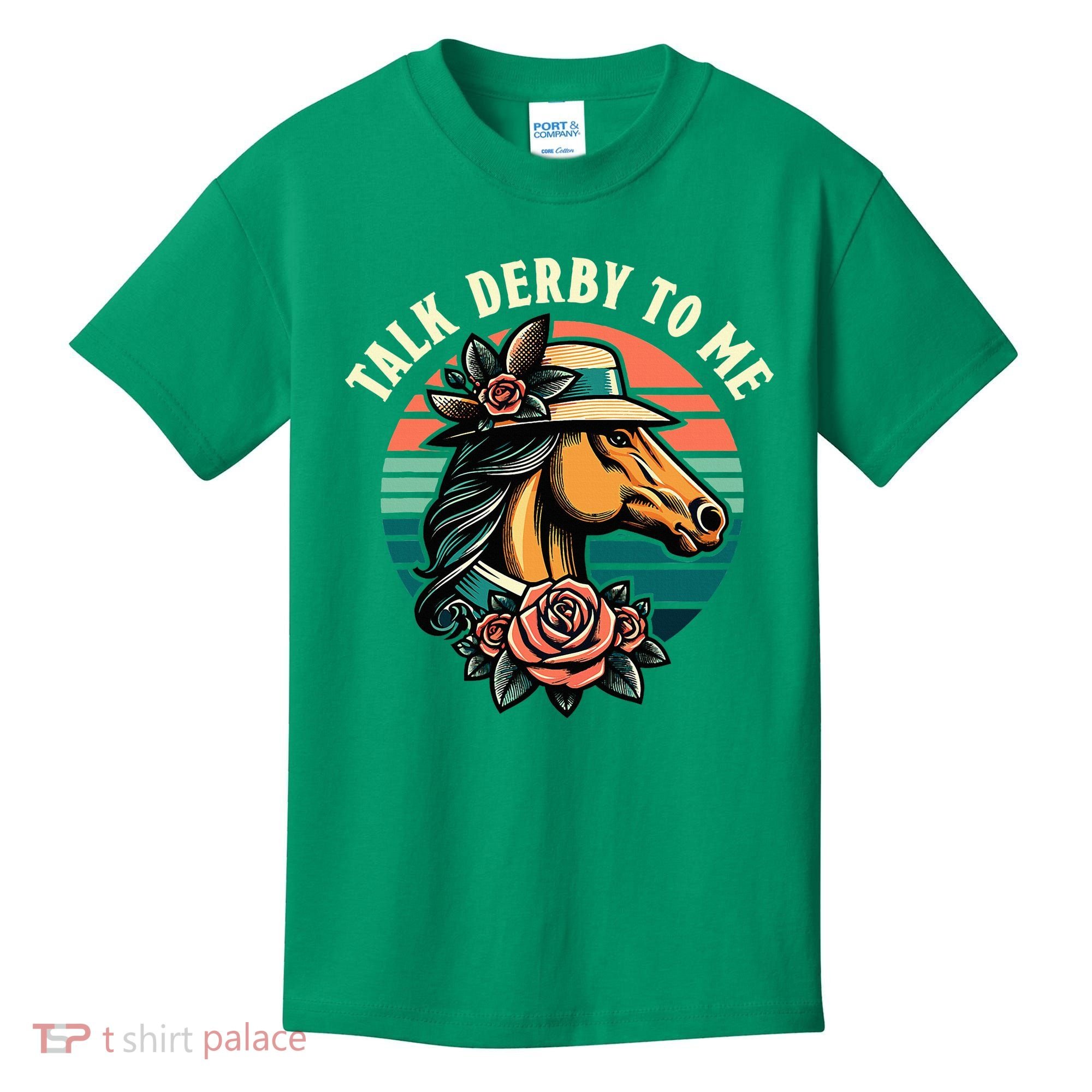 Talk Derby To Me Funny Racing Horse Kids T-Shirt