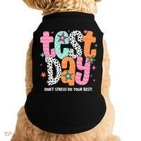 Test Day Teacher Rock The Test Don't Stress Do Your Best Doggie Tank thumb 0