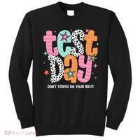 Test Day Teacher Rock The Test Don't Stress Do Your Best Sweatshirt thumb 0
