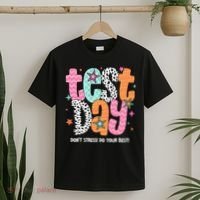 Test Day Teacher Rock The Test Don't Stress Do Your Best T-Shirt thumb 2