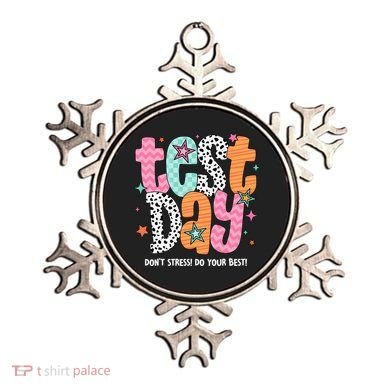 Test Day Teacher Rock The Test Don't Stress Do Your Best Ornament