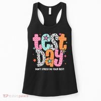 Test Day Teacher Rock The Test Don't Stress Do Your Best Women's Tank Top thumb 0