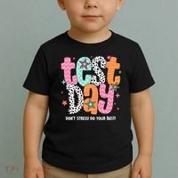 Test Day Teacher Rock The Test Don't Stress Do Your Best Toddler T-Shirt thumb 2