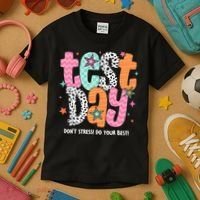 Test Day Teacher Rock The Test Don't Stress Do Your Best Kids T-Shirt thumb 3