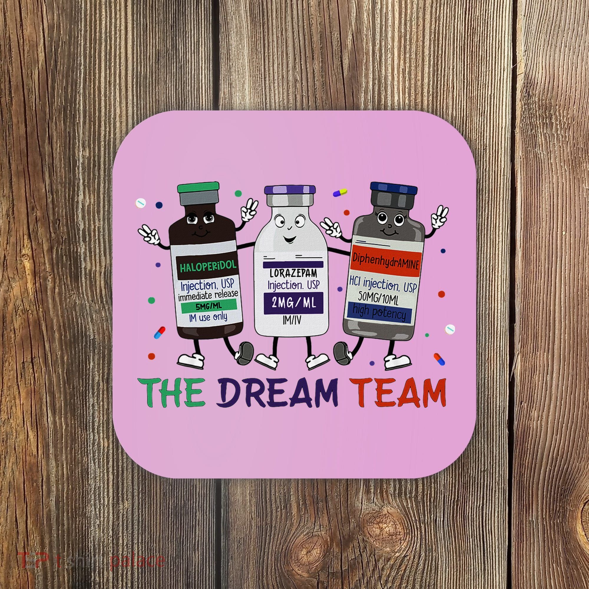 The Dream Team Retro Groovy B52 Nurse Medical Nursing Psych Coaster
