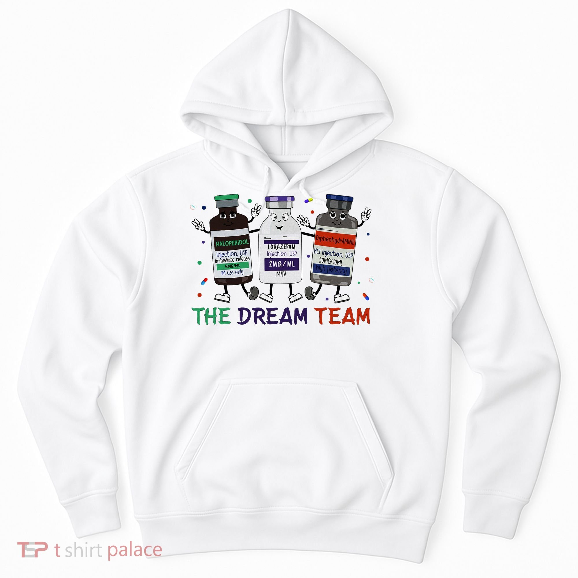 The Dream Team Retro Groovy B52 Nurse Medical Nursing Psych Hoodie
