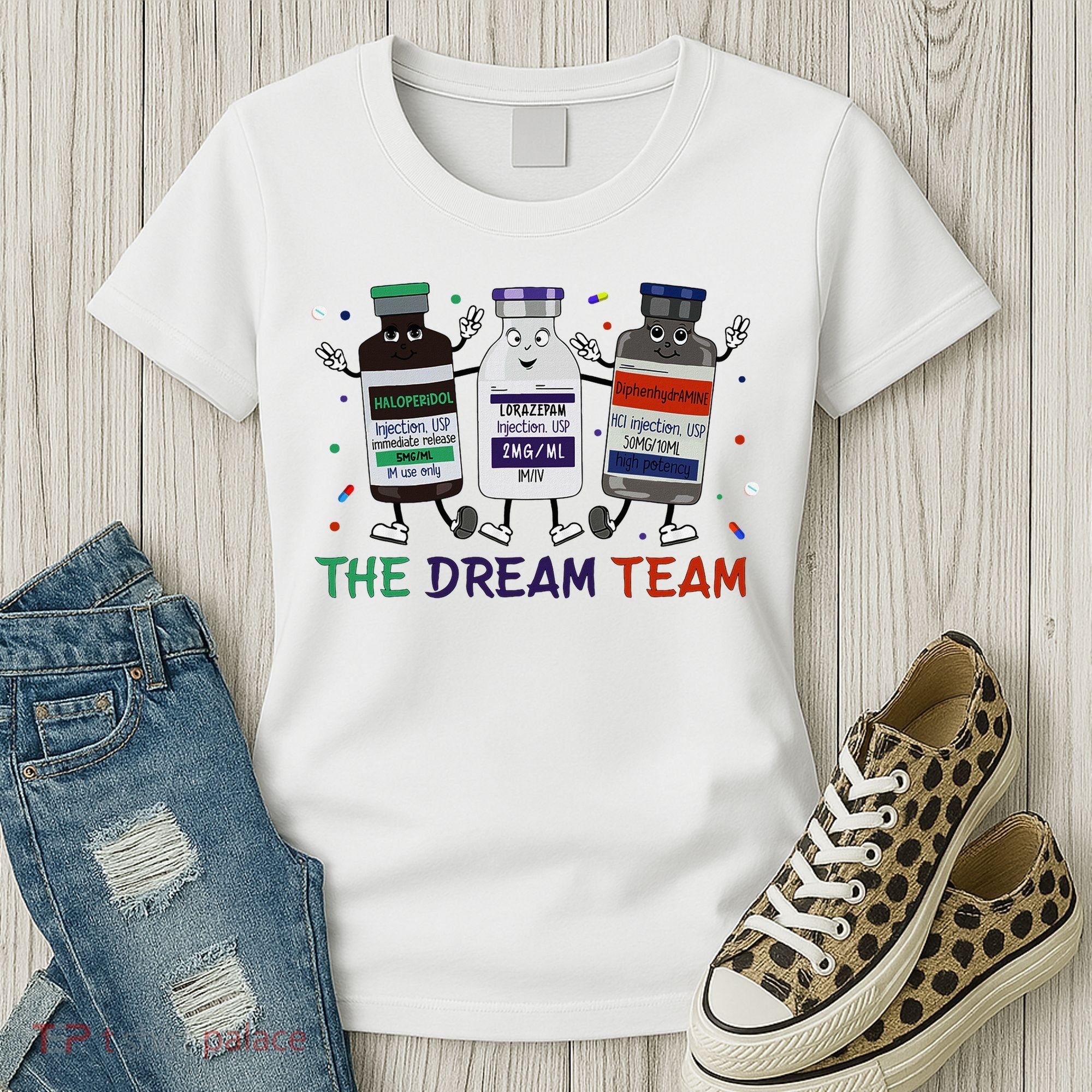 The Dream Team Retro Groovy B52 Nurse Medical Nursing Psych Women's T-Shirt