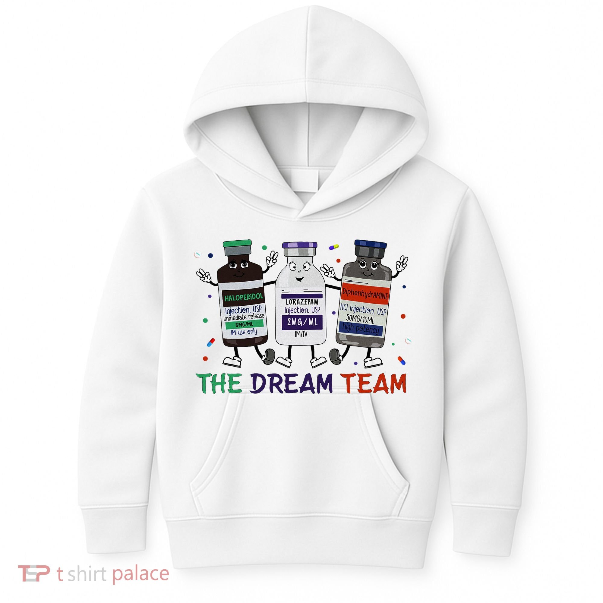 The Dream Team Retro Groovy B52 Nurse Medical Nursing Psych Kids Hoodie