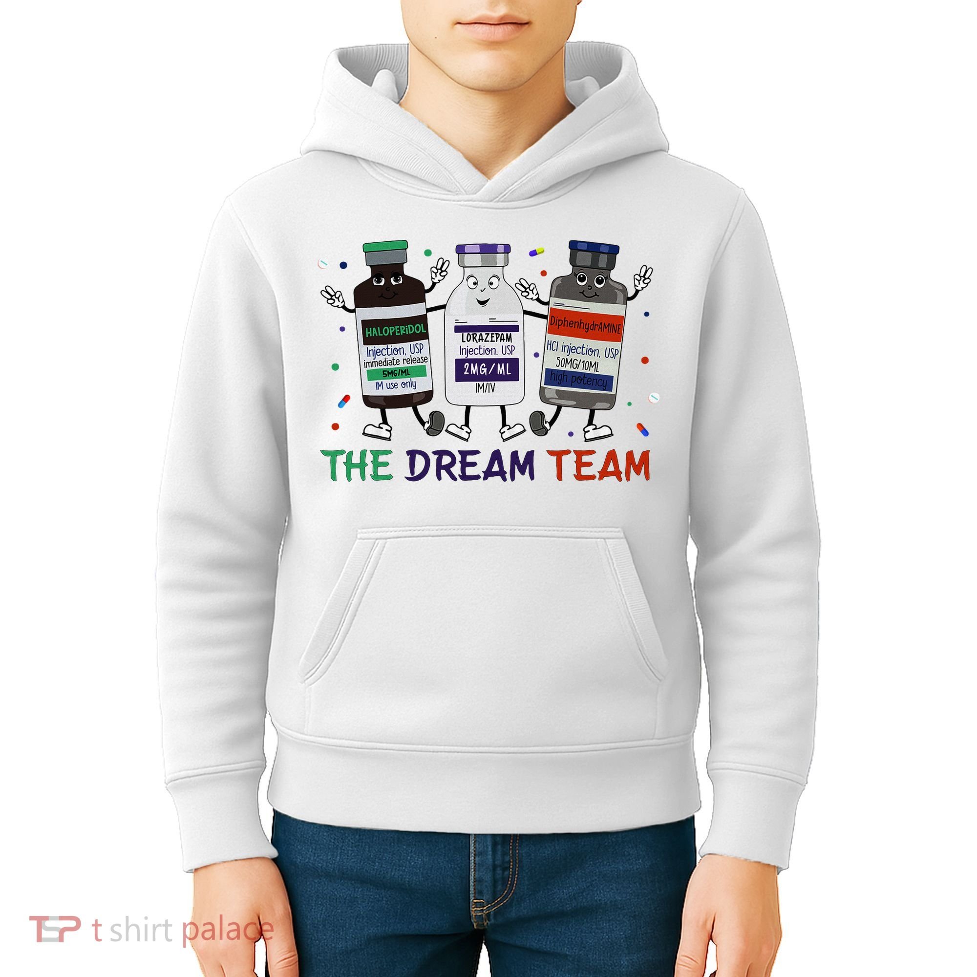 The Dream Team Retro Groovy B52 Nurse Medical Nursing Psych Kids Hoodie