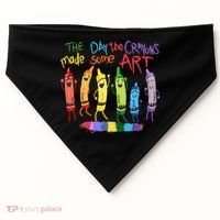 The Day The Crayons Made Some ART Teacher Art USA-Made Doggie Bandana thumb 0