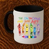 The Day The Crayons Made Some ART Teacher Art Coffee Mug thumb 2
