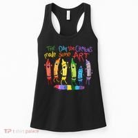 The Day The Crayons Made Some ART Teacher Art Women's Tank Top thumb 0