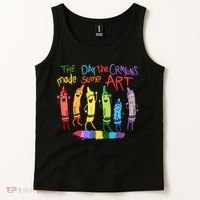 The Day The Crayons Made Some ART Teacher Art Tank Top thumb 2