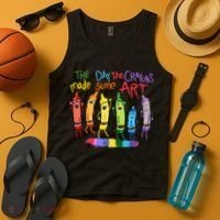 The Day The Crayons Made Some ART Teacher Art Tank Top thumb 4