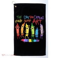 The Day The Crayons Made Some ART Teacher Art Golf Towel thumb 0