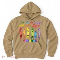 The Day The Crayons Made Some ART Teacher Art Hoodie thumb 0