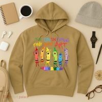 The Day The Crayons Made Some ART Teacher Art Hoodie thumb 3
