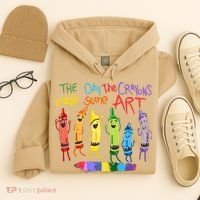 The Day The Crayons Made Some ART Teacher Art Hoodie thumb 4