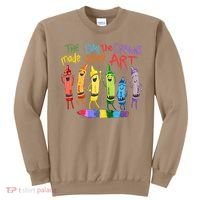 The Day The Crayons Made Some ART Teacher Art Sweatshirt thumb 0