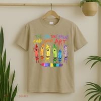 The Day The Crayons Made Some ART Teacher Art T-Shirt thumb 2
