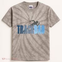 Track Dad Track Field Runner Cross Country Running Father Kids Tie-Dye T-Shirt thumb 0