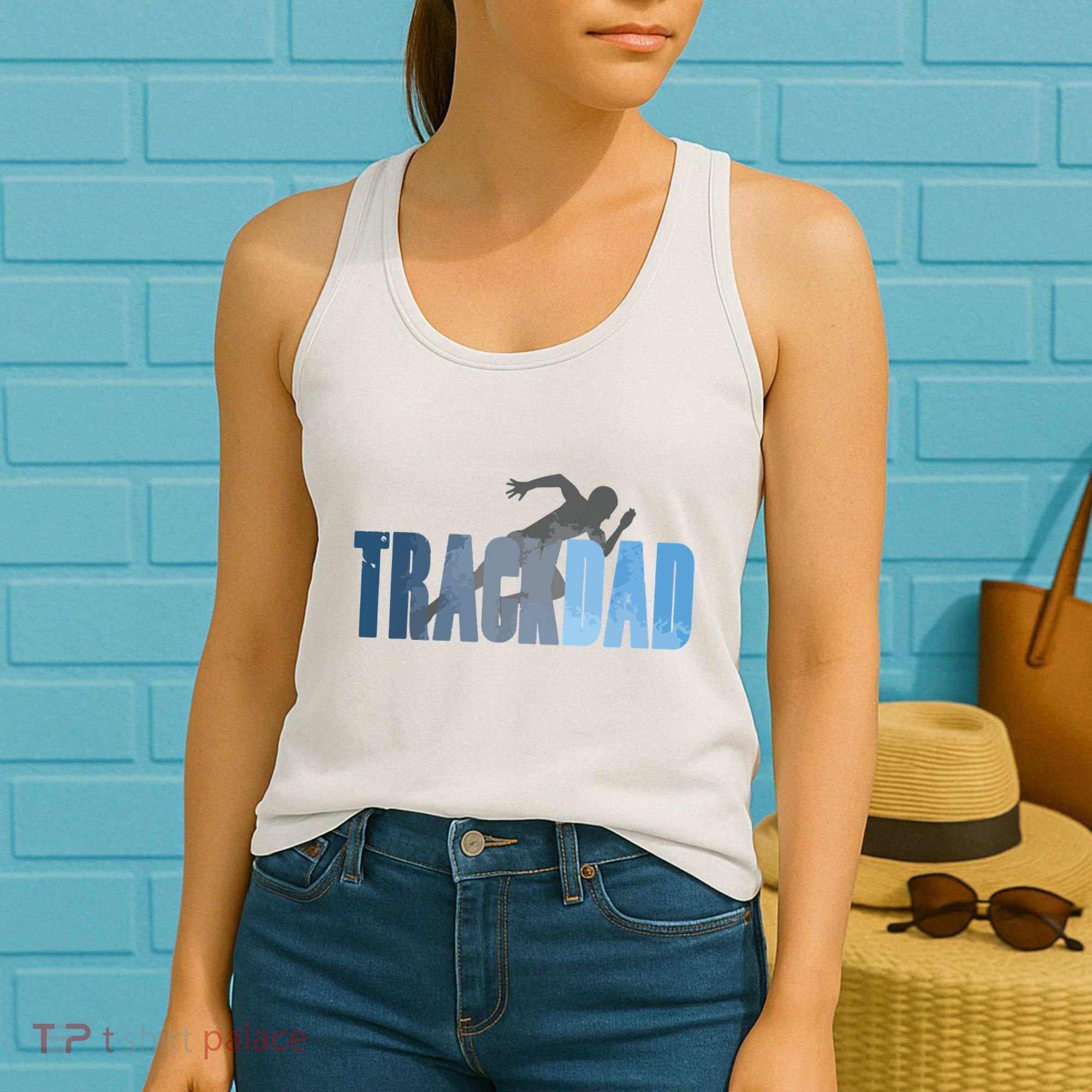 Track Dad Track Field Runner Cross Country Running Father Women's Tank Top