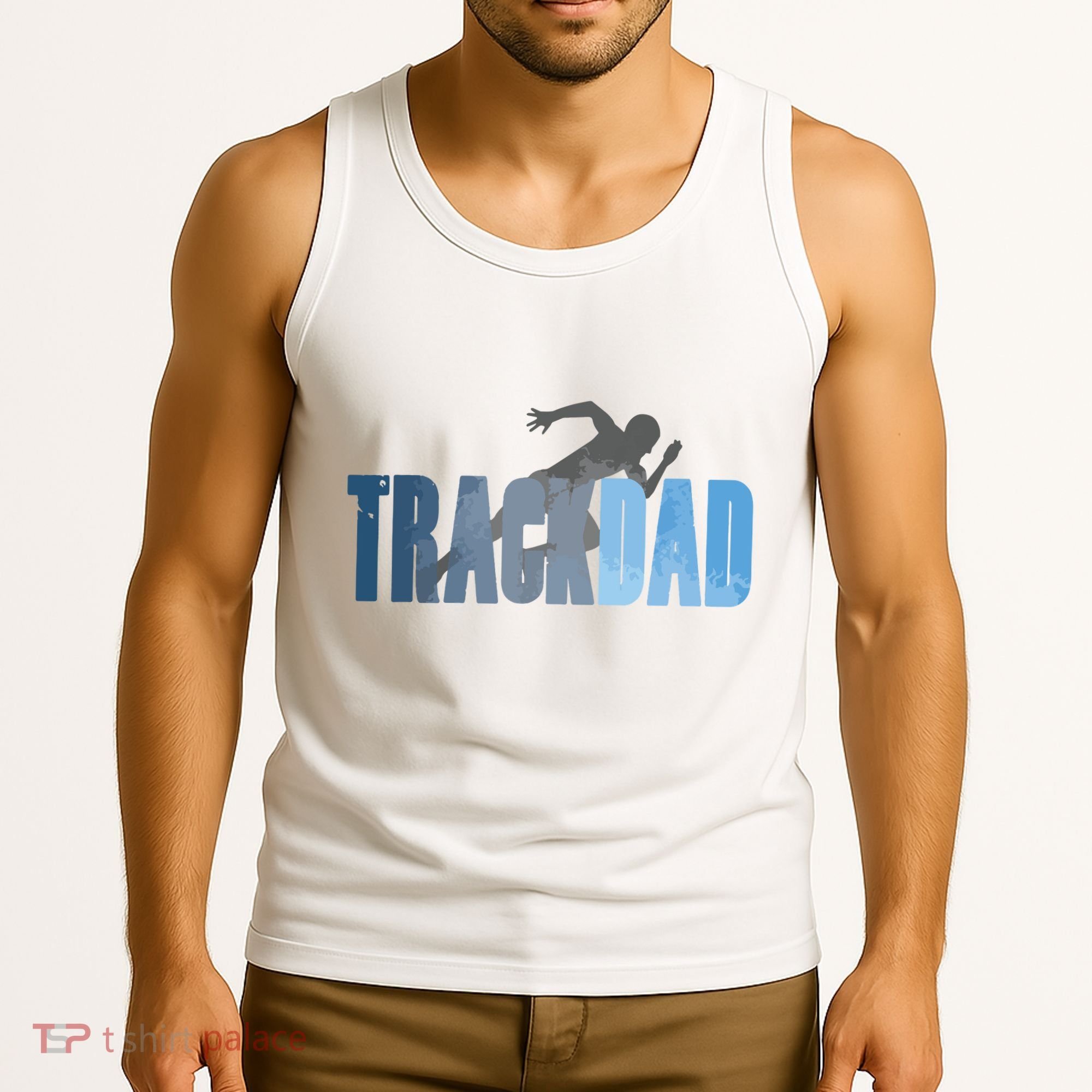 Track Dad Track Field Runner Cross Country Running Father Tank Top