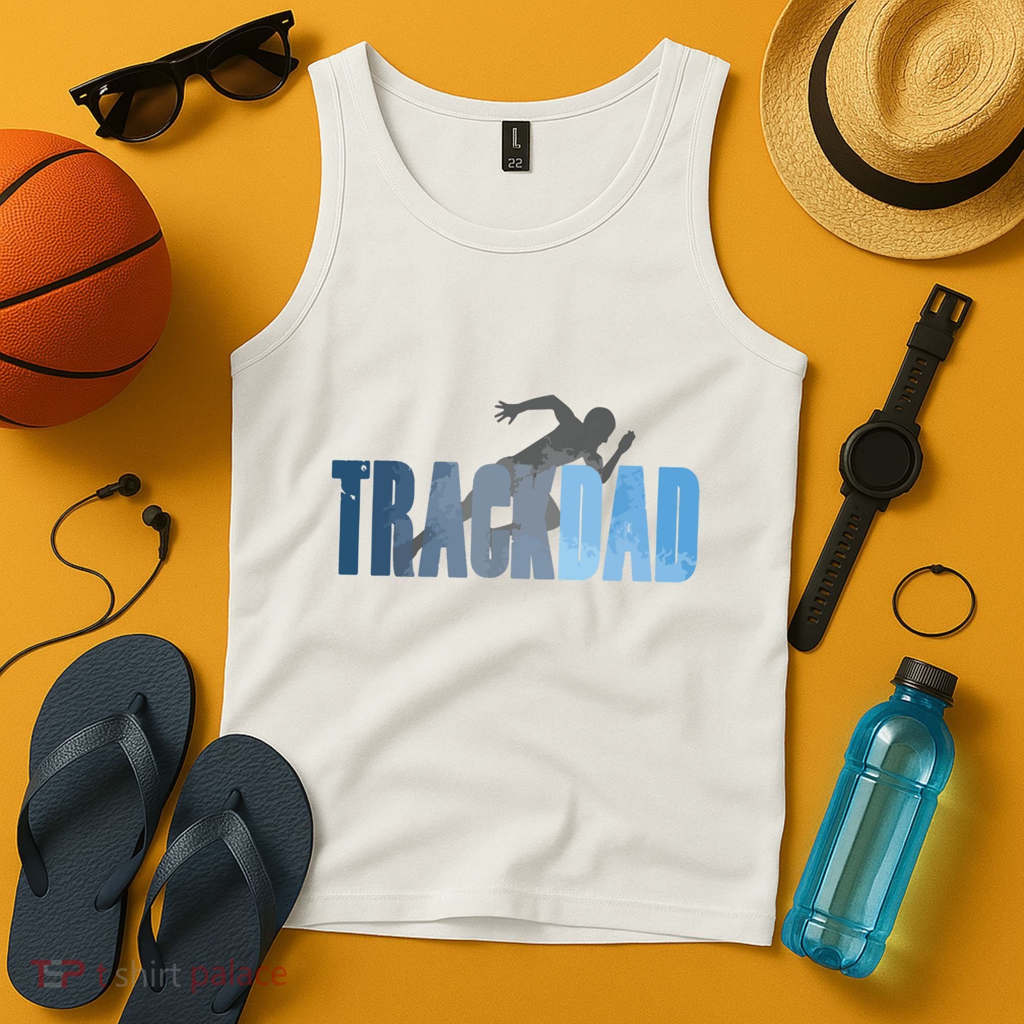 Track Dad Track Field Runner Cross Country Running Father Tank Top