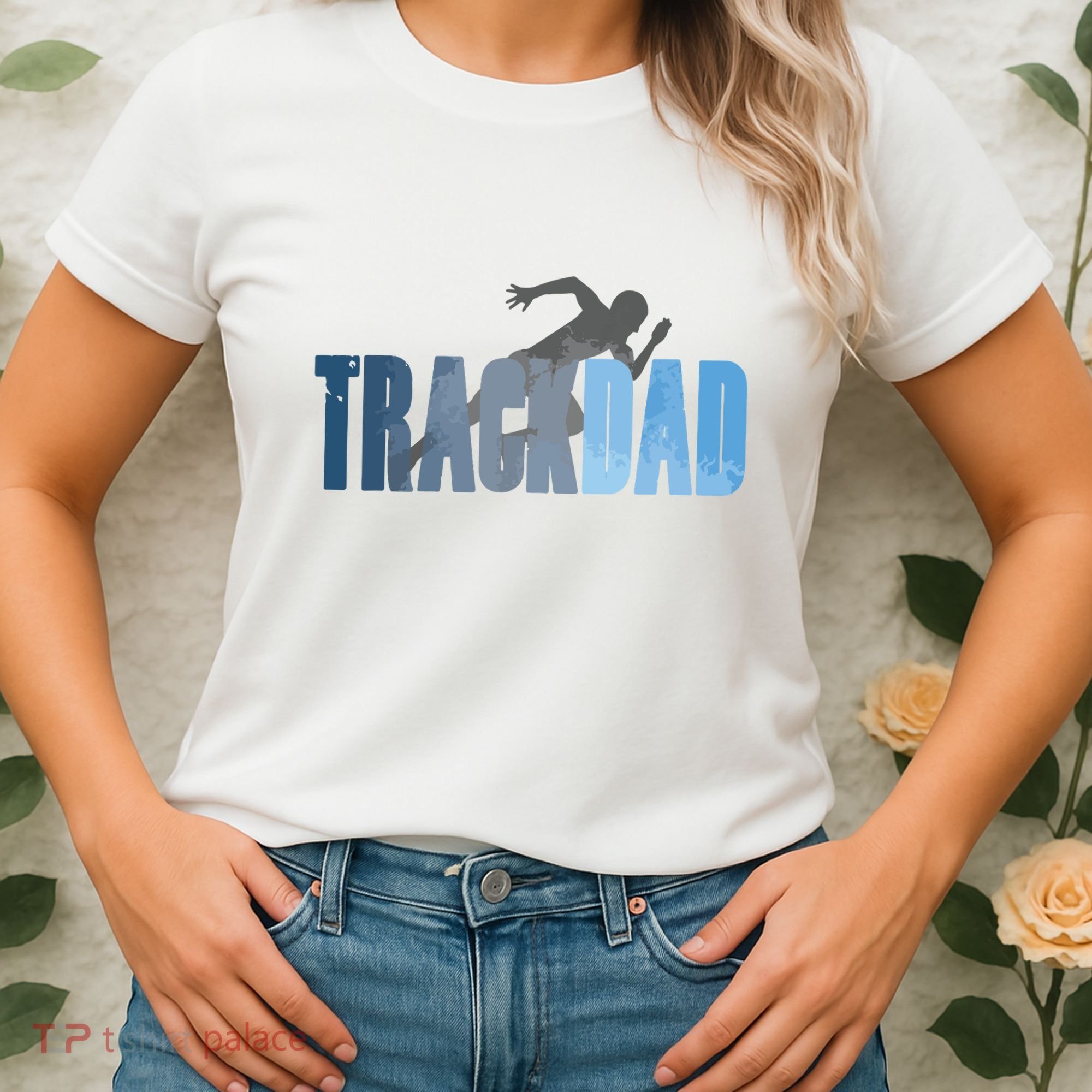 Track Dad Track Field Runner Cross Country Running Father Women's T-Shirt